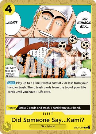 Did Someone Say...Kami? (EB01-060) - Extra Booster: Memorial Collection - for just $0.05! 