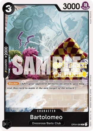 Bartolomeo (Judge Pack Vol. 3) (OP04-089) - One Piece Promotion Cards Foil - for just $0.25! 