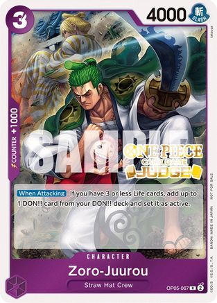Zoro-Juurou (Judge Pack Vol. 3) (OP05-067) - One Piece Promotion Cards Foil - for just $0.73! 