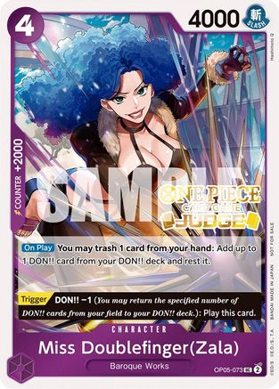 Miss Doublefinger(Zala) (Judge Pack Vol. 3) (OP05-073) - One Piece Promotion Cards Foil - for just $0.58! 