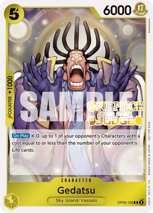 Gedatsu (Judge Pack Vol. 3) (OP05-102) - One Piece Promotion Cards Foil - for just $0.33! 