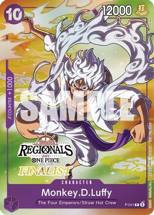 Monkey.D.Luffy (041) (Offline Regional 2024 Vol. 2) [Finalist] (P-041) - One Piece Promotion Cards Foil - for just $286! 