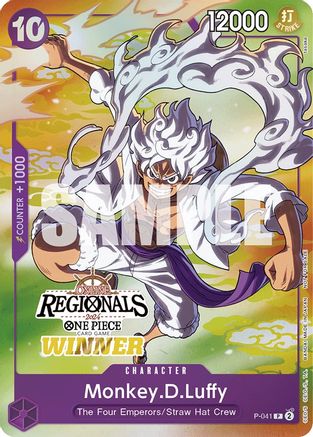 Monkey.D.Luffy (041) (Online Regional 2024 Vol. 2) [Winner] (P-041) - One Piece Promotion Cards Foil - for just $44.10! 