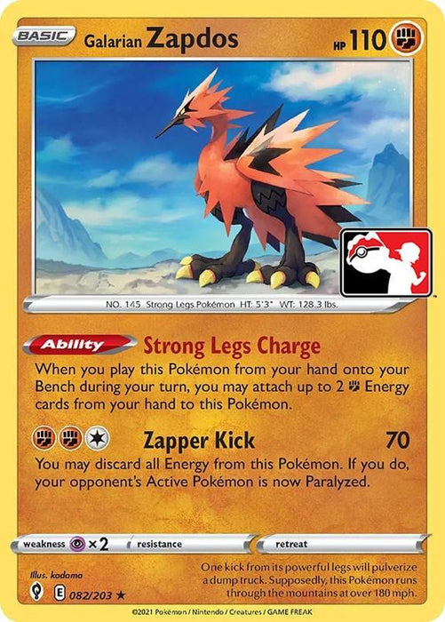 Galarian Zapdos (082/203) [Prize Pack Series One] - for just $2.05! 