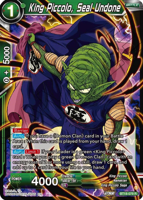King Piccolo, Seal Undone (BT18-079) [Dawn of the Z-Legends] - for just $0.10! 
