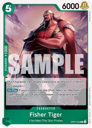 Fisher Tiger (OP07-032) - 500 Years in the Future Foil - for just $0.05! 