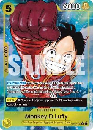 Monkey.D.Luffy (109) (Parallel) (OP07-109) - 500 Years in the Future Foil - for just $21.75! 