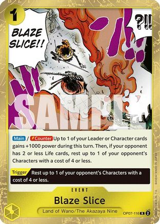 Blaze Slice (OP07-116) - 500 Years in the Future Foil - for just $0.15! 