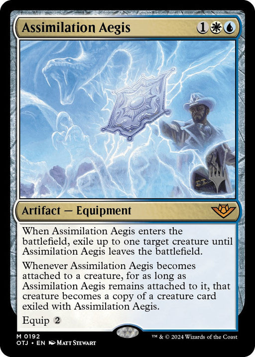 Assimilation Aegis (Promo Pack) [Outlaws of Thunder Junction Promos] - Just $0.26! Shop now at Retro Gaming of Denver