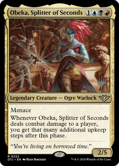 Obeka, Splitter of Seconds (Promo Pack) [Outlaws of Thunder Junction Promos] - Just $1.05! Shop now at Retro Gaming of Denver