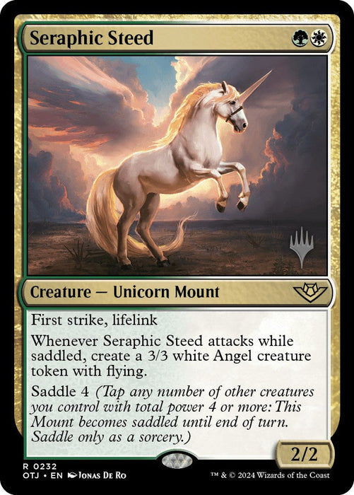 Seraphic Steed (Promo Pack) [Outlaws of Thunder Junction Promos] - Just $0.03! Shop now at Retro Gaming of Denver