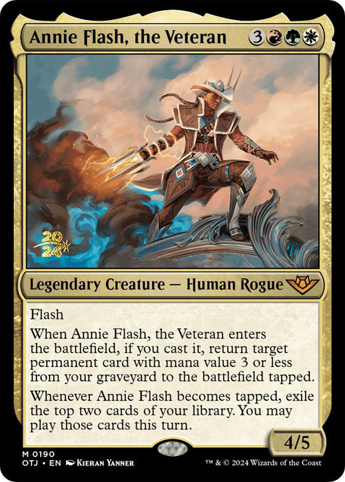 Annie Flash, the Veteran [Outlaws of Thunder Junction Prerelease Promos] - Just $0.55! Shop now at Retro Gaming of Denver