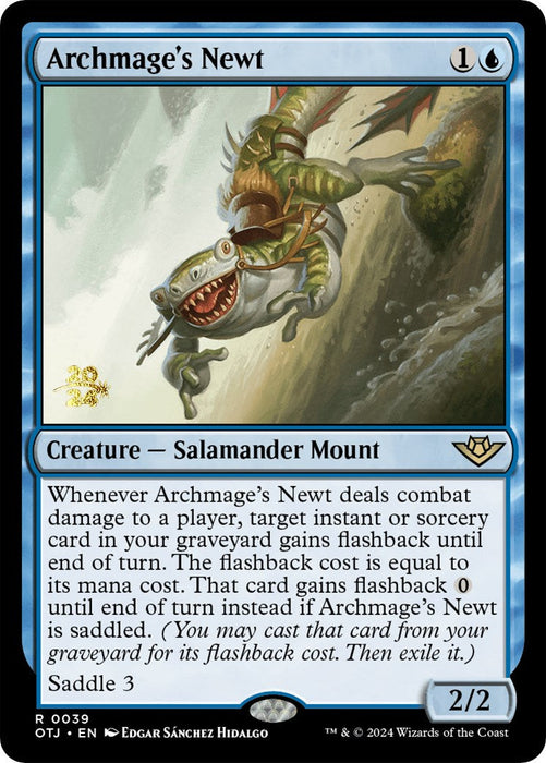 Archmage's Newt [Outlaws of Thunder Junction Prerelease Promos] - Just $0.20! Shop now at Retro Gaming of Denver