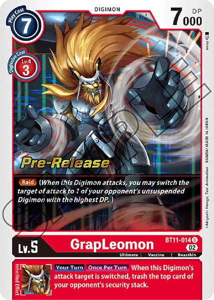 GrapLeomon [BT11-014] [Dimensional Phase Pre-Release Promos] - Just $0.15! Shop now at Retro Gaming of Denver