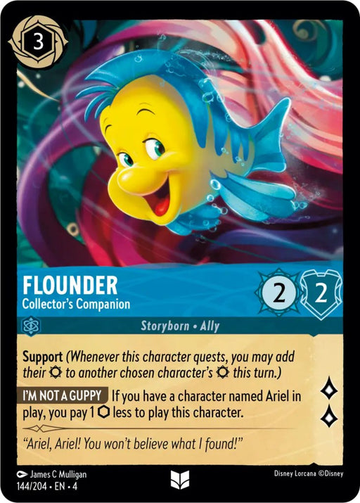 Flounder - Collector's Companion (144/204) [Ursula's Return] - Just $0.05! Shop now at Retro Gaming of Denver