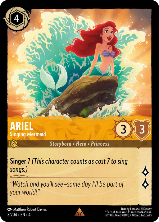 Ariel - Singing Mermaid (3/204) [Ursula's Return] - Just $0.10! Shop now at Retro Gaming of Denver