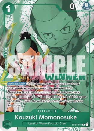 Kouzuki Momonosuke (Winner Pack Vol. 7) (OP01-041) - One Piece Promotion Cards Foil - for just $1.85! 