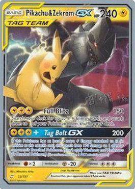 Pikachu & Zekrom GX (33/181) (Pikarom Judge - Haruki Miyamoto) [World Championships 2019] - for just $8.80! 