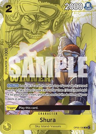 Shura (Winner Pack Vol. 7) (OP05-106) - One Piece Promotion Cards Foil - for just $5.35! 