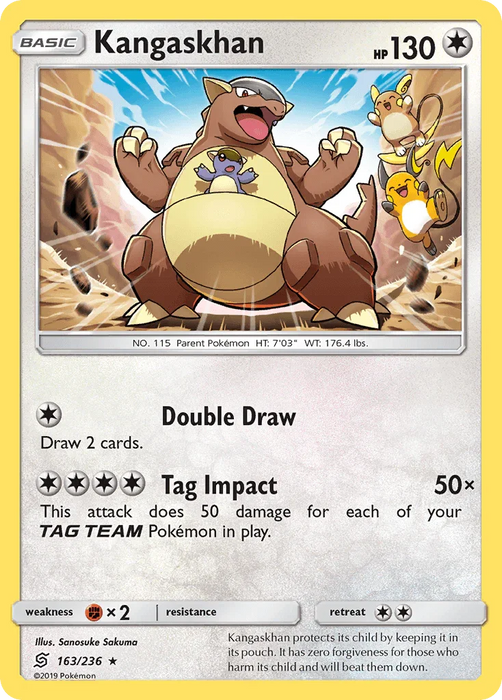 Kangaskhan (163/236) [Sun & Moon: Unified Minds] - for just $0.85! 