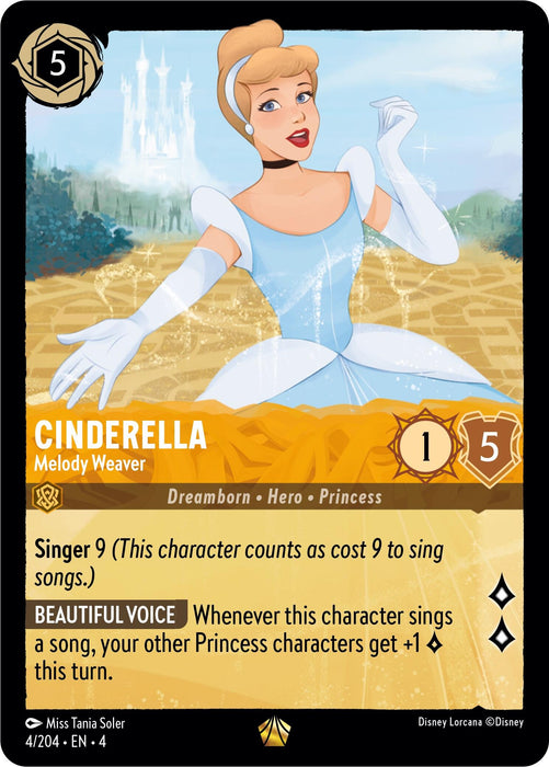 Cinderella - Melody Weaver (4/204) [Ursula's Return] - Just $0.35! Shop now at Retro Gaming of Denver