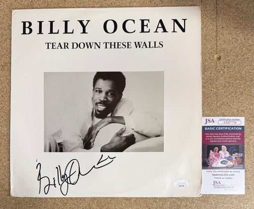 Billy Ocean Signed AUTOGRAPHED Tear Down These Walls 1988 Vinyl With JSA COA - for just $130! 