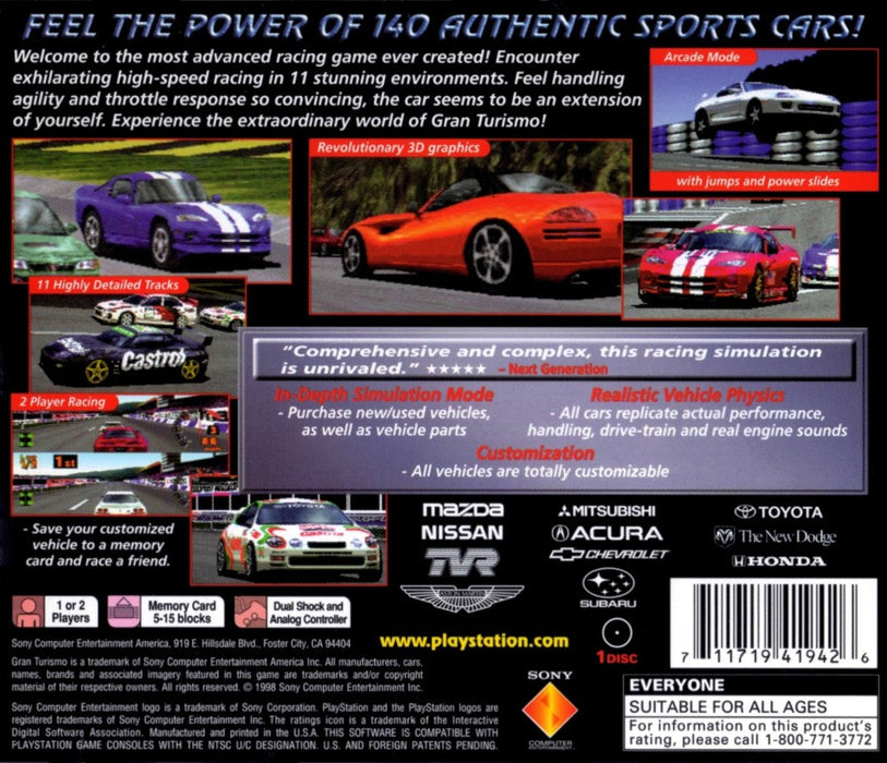 Gran Turismo [Greatest Hits] – PlayStation 1 (PS1) - for just $0! 