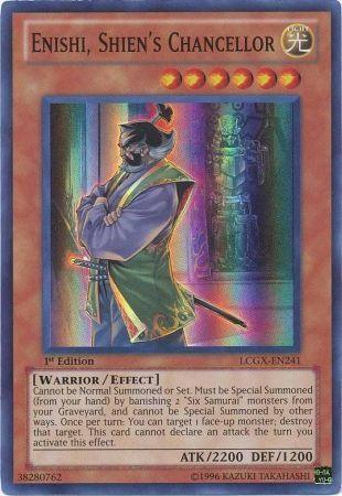 Enishi, Shien's Chancellor [LCGX-EN241] Super Rare - for just $0.15! 