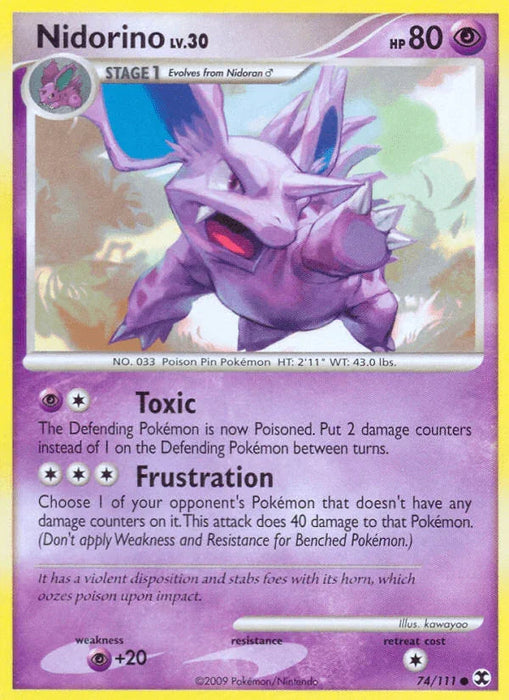 Nidorino (74/111) [Platinum: Rising Rivals] - for just $0.20! 