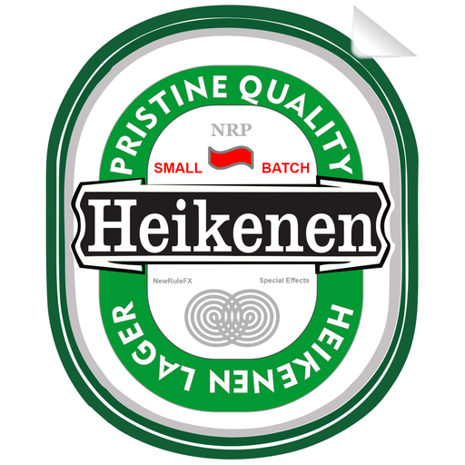 Heikenen Beer Bottle Single Self Adhesive Label - License and Royalty Free for Film Use - for just $3! 
