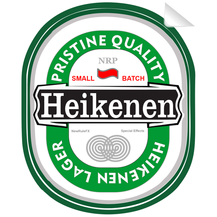 Heikenen Beer Bottle Single Self Adhesive Label - License and Royalty Free for Film Use - for just $3! 