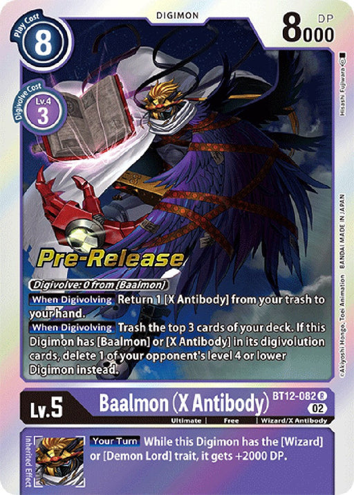 Baalmon (X Antibody) [BT12-082] [Across Time Pre-Release Cards] - Just $1.05! Shop now at Retro Gaming of Denver