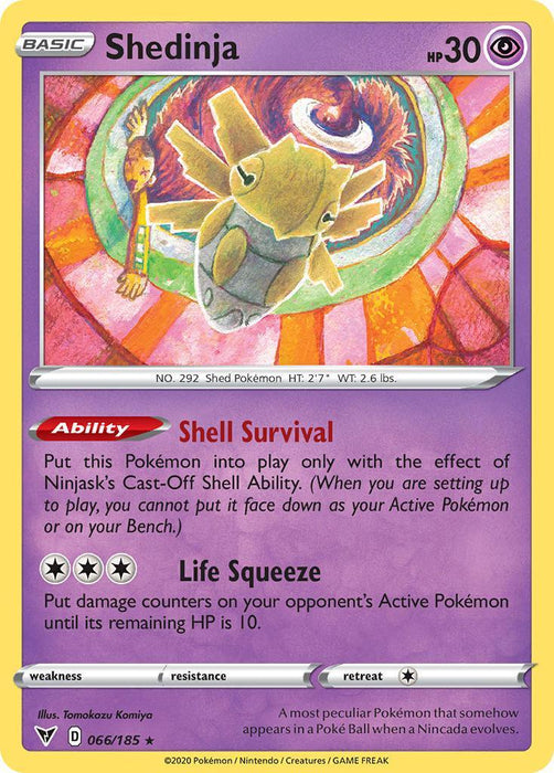 Shedinja (066/185) [Sword & Shield: Vivid Voltage] - for just $0.20! 