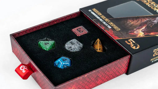 D&D 50th Anniversary Modern Holmes Inspired Dice Set - for just $24.99! 
