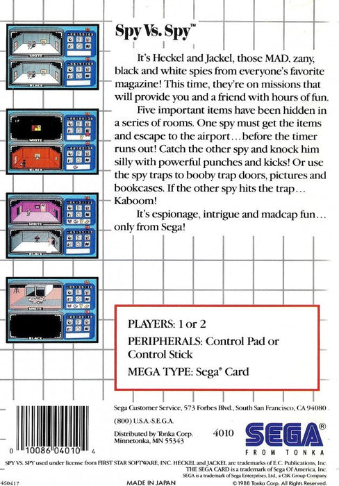 Spy vs. Spy – Sega Master System (SMS) - for just $19.99! 