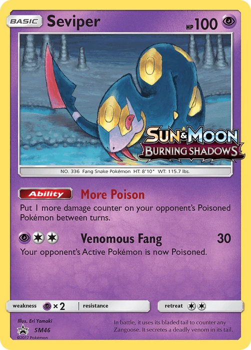 Seviper (SM46) [Sun & Moon: Black Star Promos] - for just $2.20! 
