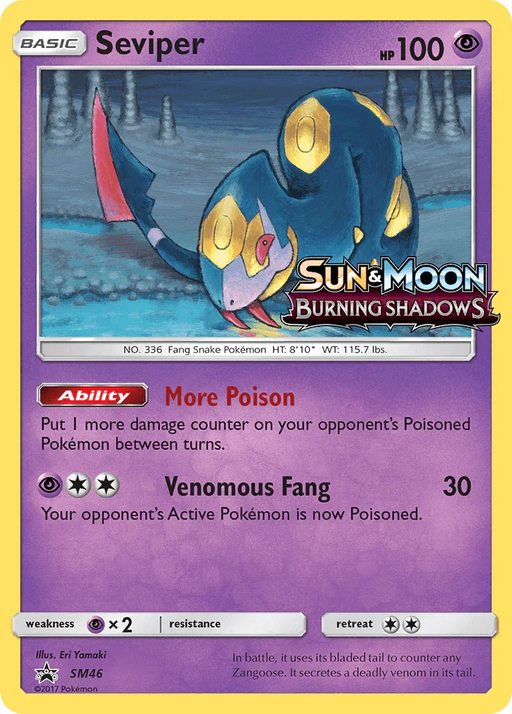 Seviper (SM46) [Sun & Moon: Black Star Promos] - for just $2.35! 