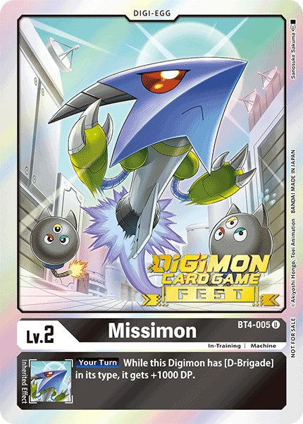 Missimon [BT4-005] (Digimon Card Game Fest 2022) [Great Legend Promos] - Just $0.09! Shop now at Retro Gaming of Denver