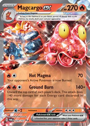 Magcargo ex 029/167 - SV06 Twilight Masquerade Holofoil - for just $0.36! 