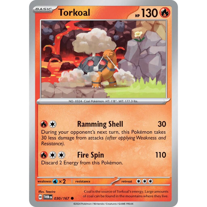 Torkoal (030/167) [Scarlet & Violet: Twilight Masquerade] - Just $0.04! Shop now at Retro Gaming of Denver