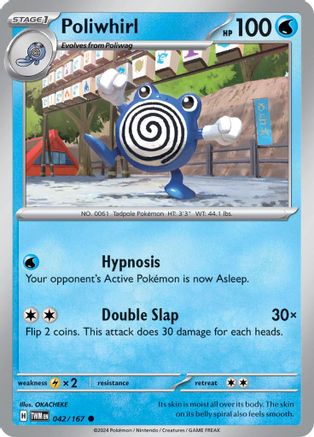 Poliwhirl 042/167 - SV06 Twilight Masquerade - for just $0.05! 