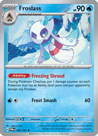 Froslass 053/167 - SV06 Twilight Masquerade Holofoil - for just $0.22! 