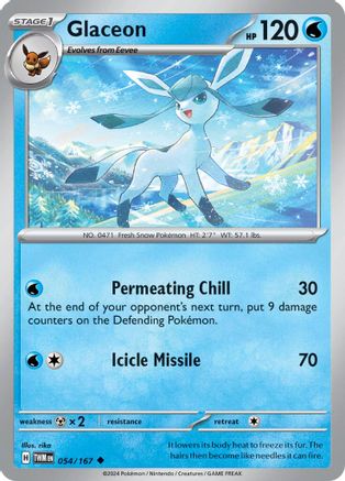 Glaceon 054/167 - SV06 Twilight Masquerade - for just $0.08! 