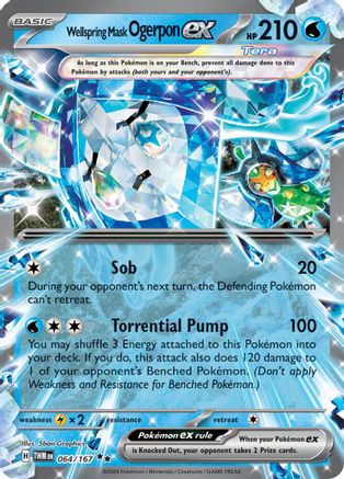 Wellspring Mask Ogerpon ex 064/167 - SV06 Twilight Masquerade Holofoil - for just $0.39! 