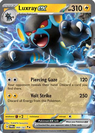 Luxray ex 068/167 - SV06 Twilight Masquerade Holofoil - for just $0.23! 