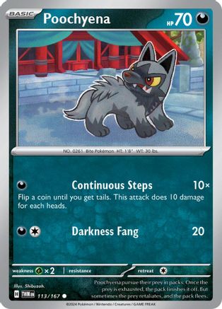 Poochyena 113/167 - SV06 Twilight Masquerade - for just $0.05! 