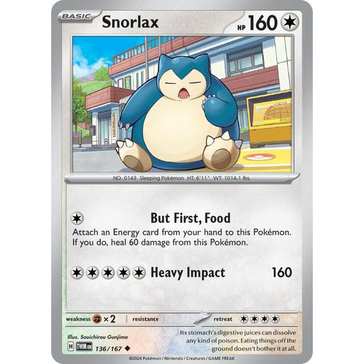 Snorlax (136/167) [Scarlet & Violet: Twilight Masquerade] - Just $0.05! Shop now at Retro Gaming of Denver