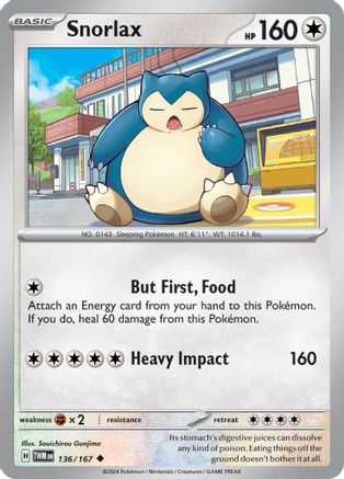Snorlax 136/167 - SV06 Twilight Masquerade - for just $0.08! 