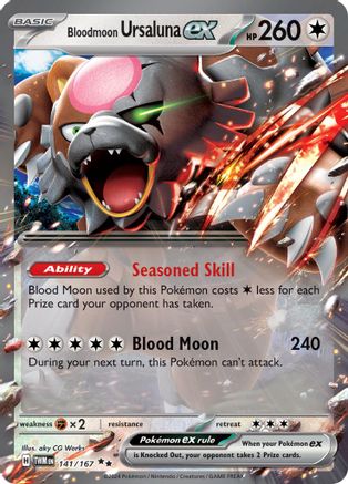 Bloodmoon Ursaluna ex 141/167 - SV06 Twilight Masquerade Holofoil - for just $1.59! 