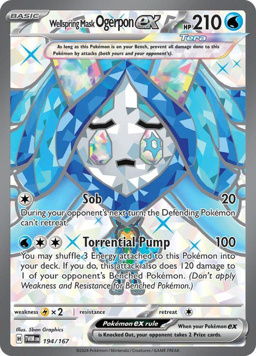 Wellspring Mask Ogerpon ex (194/167) [Scarlet & Violet: Twilight Masquerade] - for just $1.50! 